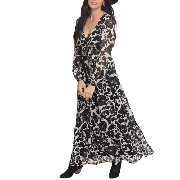 Lovestitch Versailles Morning Maxi Dress Med Tiered Boho Adjustable Tassels - Picture 14 of 14